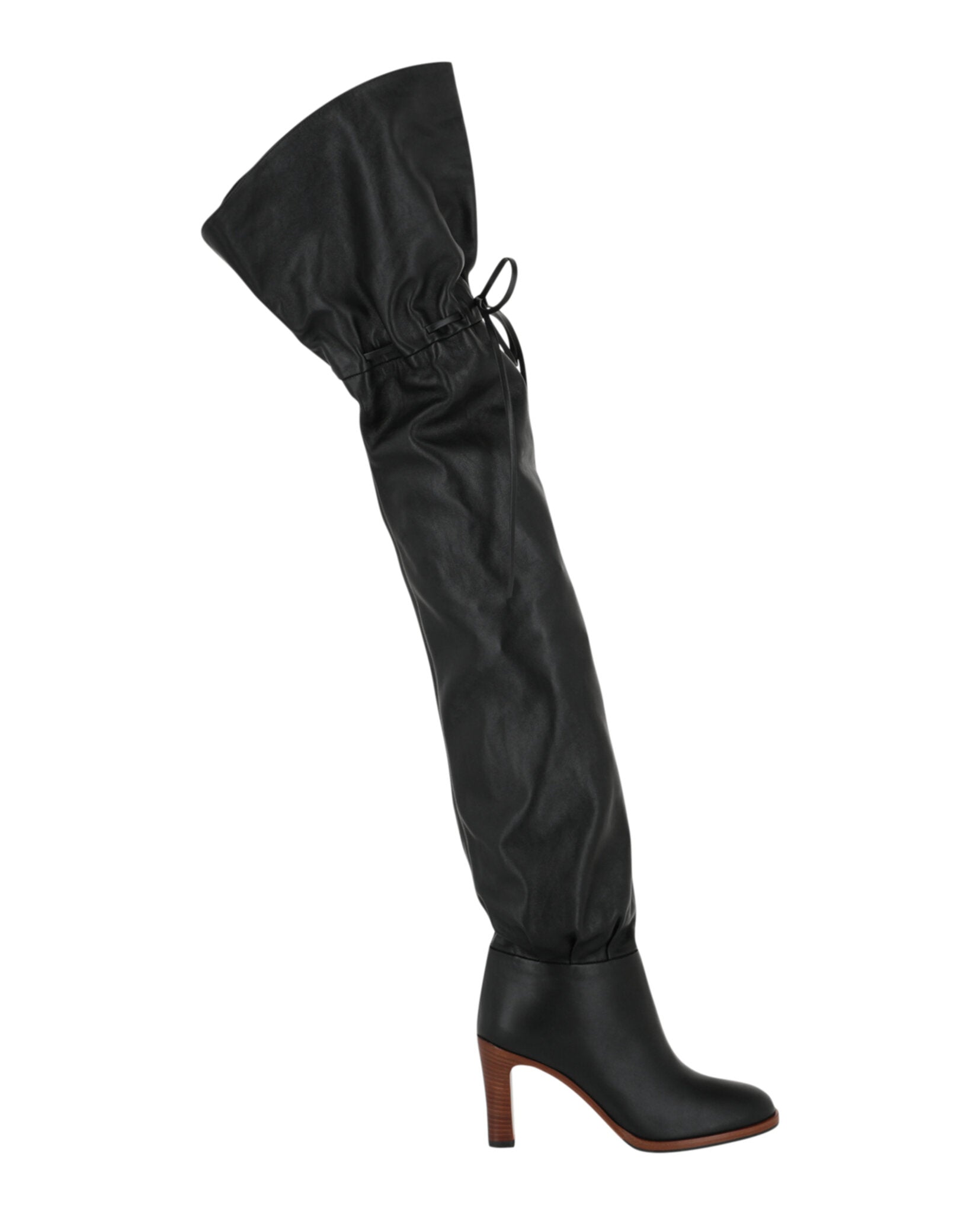 Gucci Womens Deauville Cinched Over-the-Knee Boots 36 Black