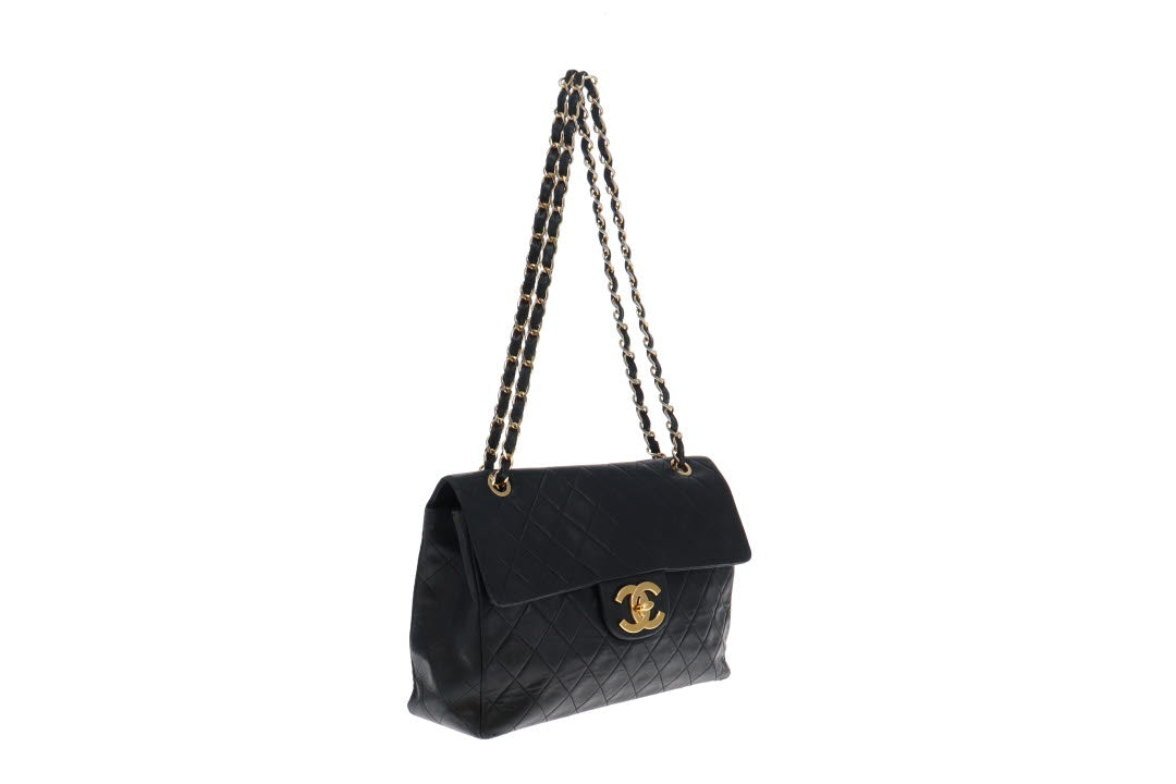 Chanel Vintage Maxi Classic Lambskin Single Flap Bag 1989/91