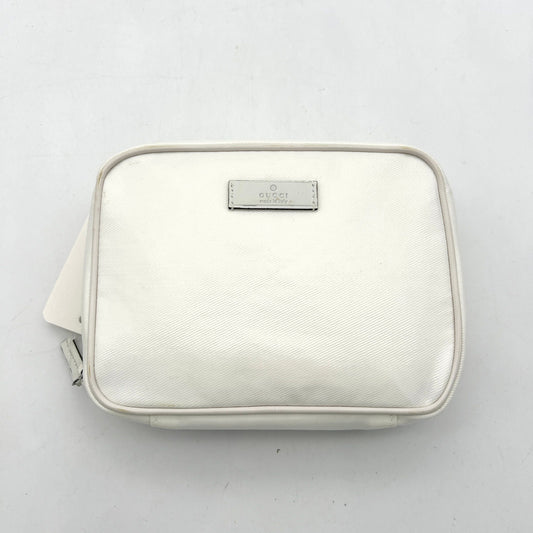 Small GG crossbody bag with tag in white leather gu6909ck