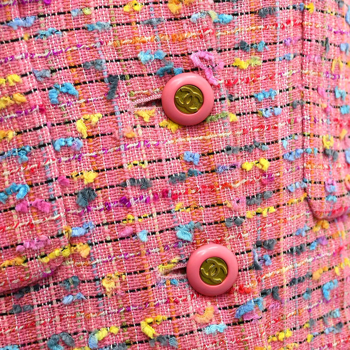 Chanel single breasted tweed boucle jacket #38