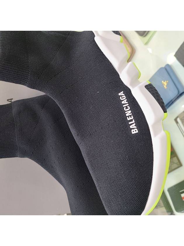 Luxury Balenciaga  Speed Runner High Top Sneakers Black Yellow