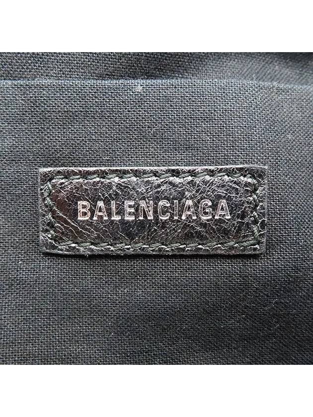 Luxury Balenciaga  362967 Black leather classic gold zip up decoration clutch bag