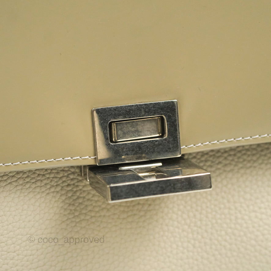 Celine Small Sleek Trapeze Beige Calfskin/Patent