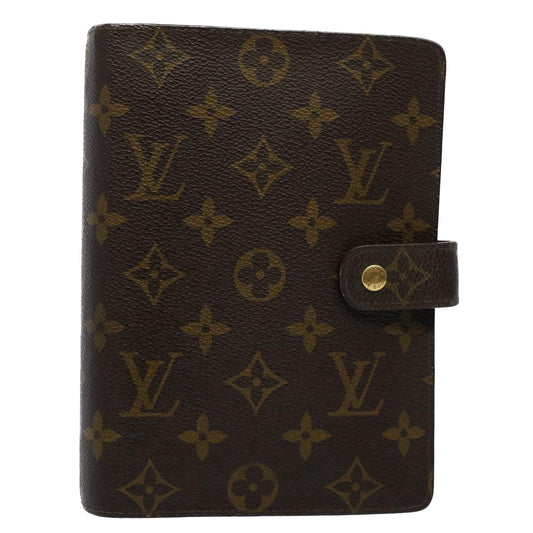 LOUIS VUITTON Monogram Agenda MM Day Planner Cover R20105 LV Auth 52924