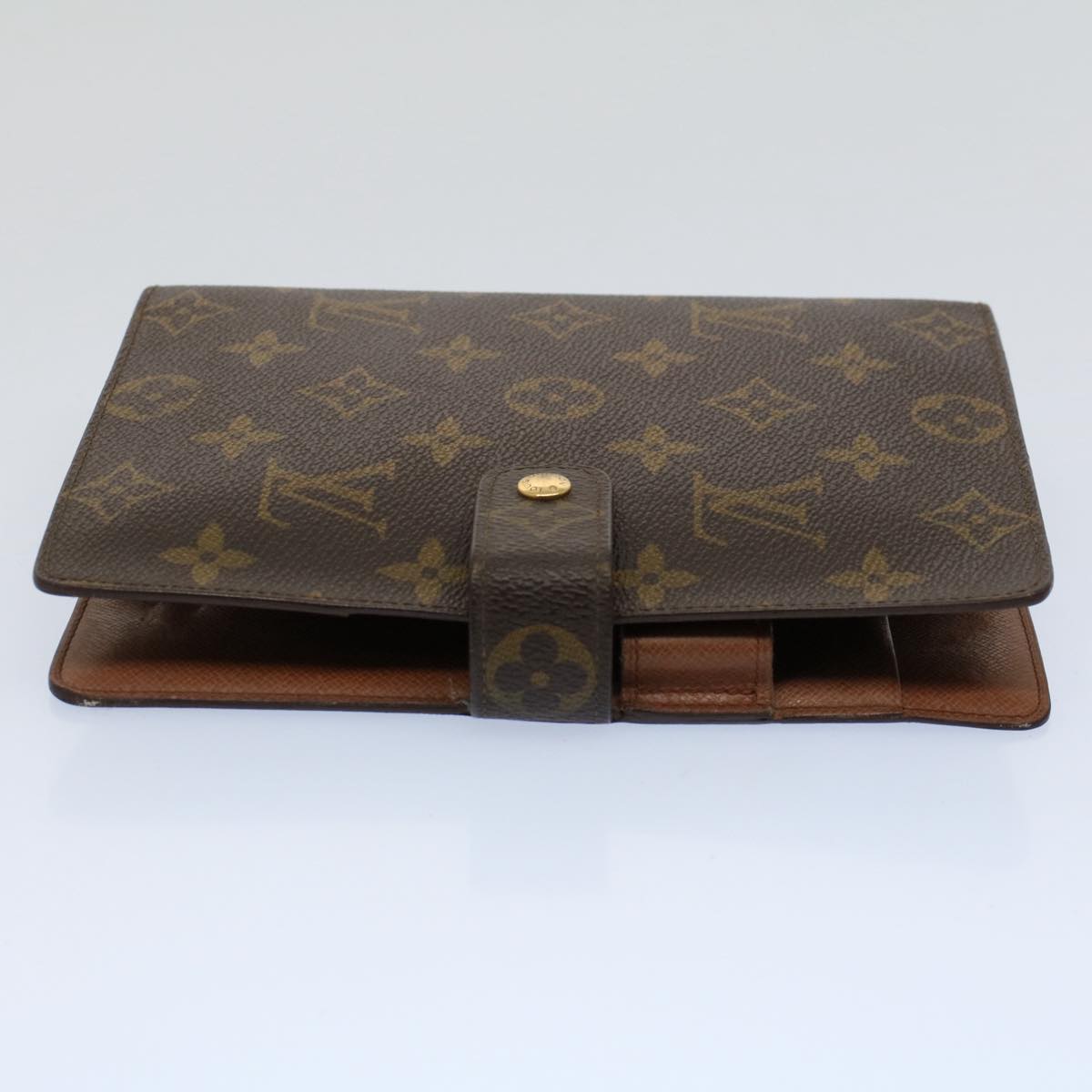 LOUIS VUITTON Monogram Agenda MM Day Planner Cover R20105 LV Auth 52924
