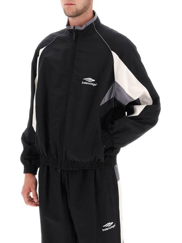 Luxury Balenciaga  3B Sports Icon Regular Track Jacket Black