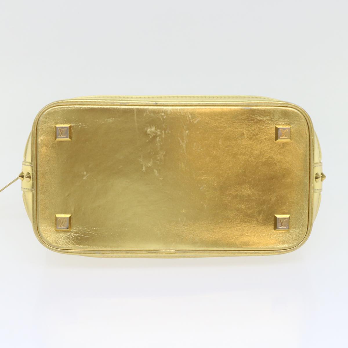 LOUIS VUITTON Suhari Lockit PM Hand Bag Leather Gold All M95433 LV Auth 53063