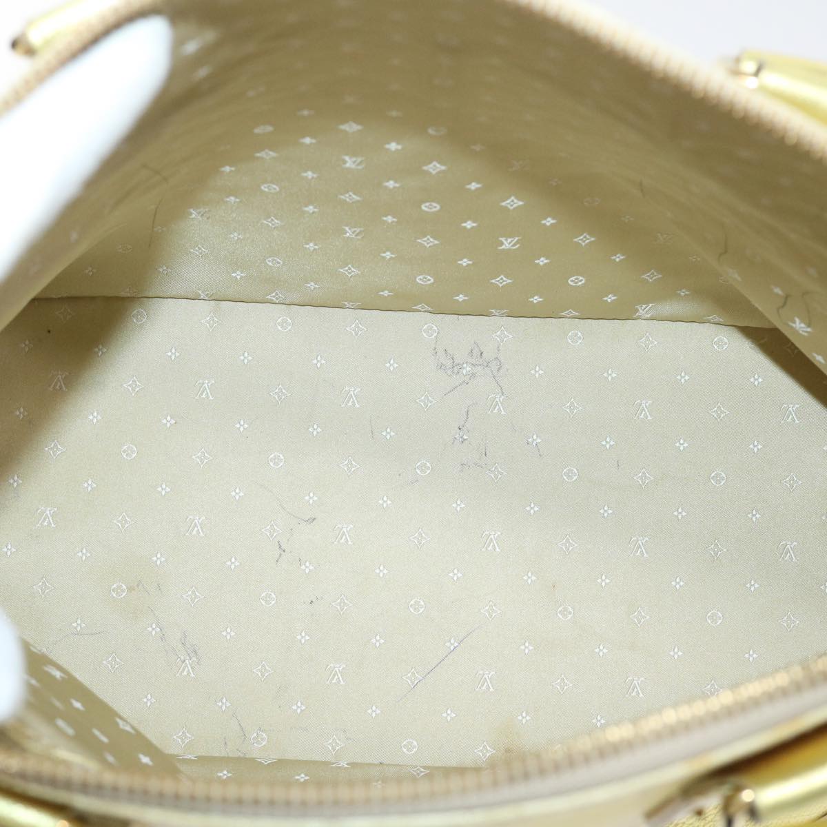 LOUIS VUITTON Suhari Lockit PM Hand Bag Leather Gold All M95433 LV Auth 53063