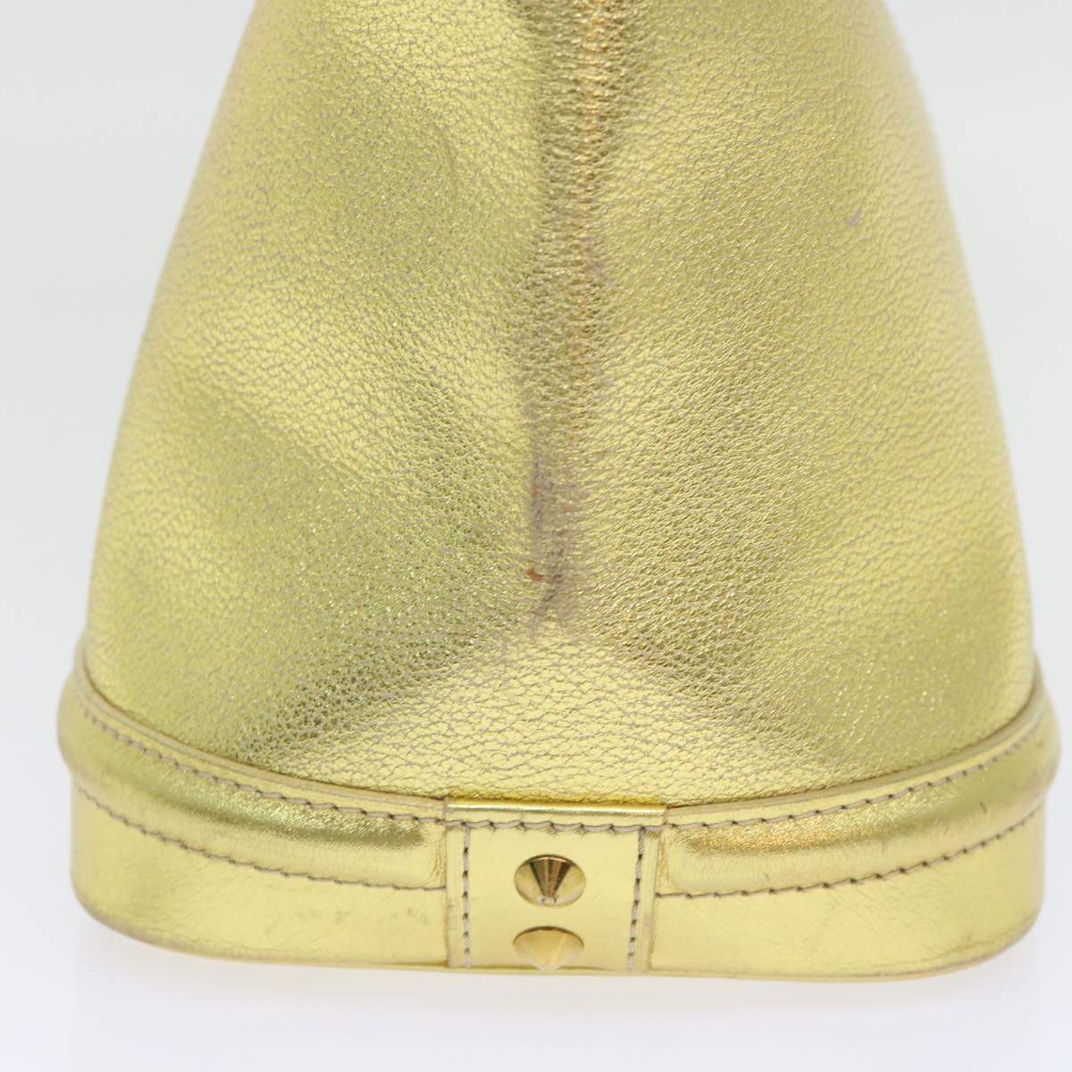 LOUIS VUITTON Suhari Lockit PM Hand Bag Leather Gold All M95433 LV Auth 53063