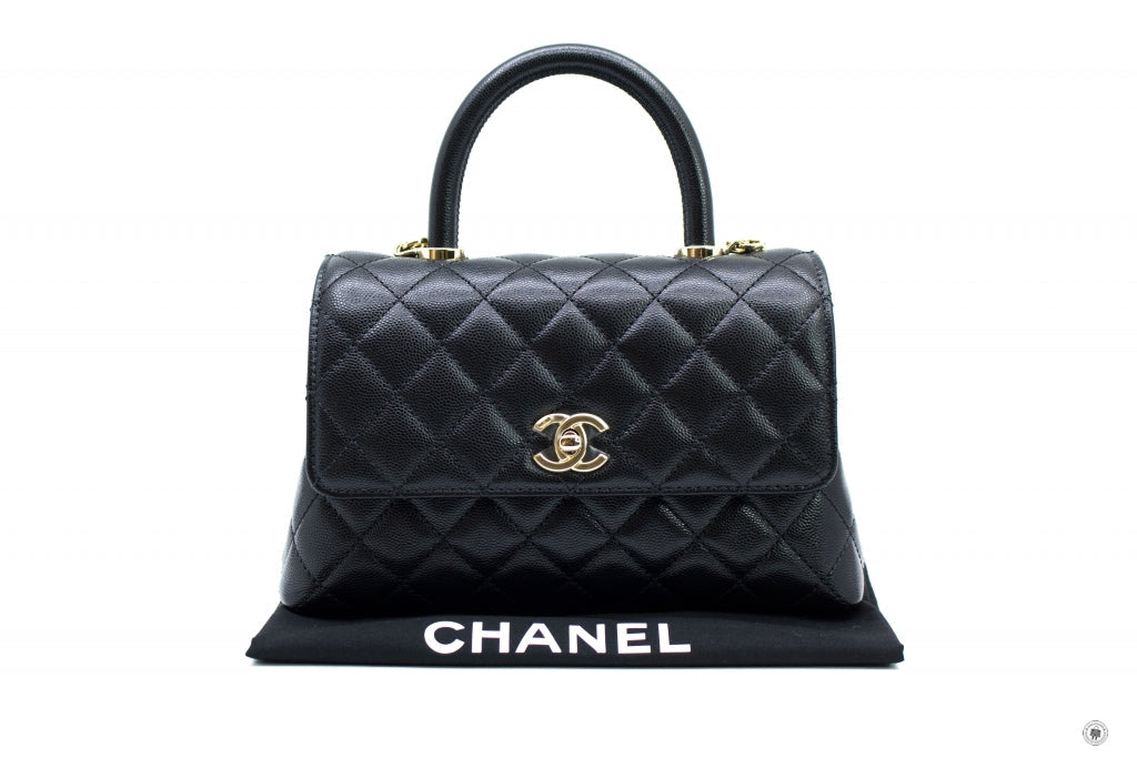 Chanel A B Small Coco Handle Black /  Caviar Shoulder Bags Pbhw