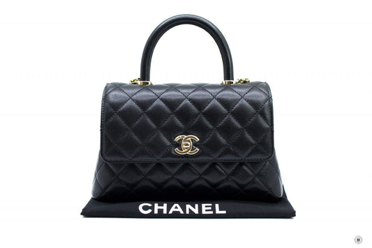 Chanel A B Small Coco Handle Black /  Caviar Shoulder Bags Pbhw