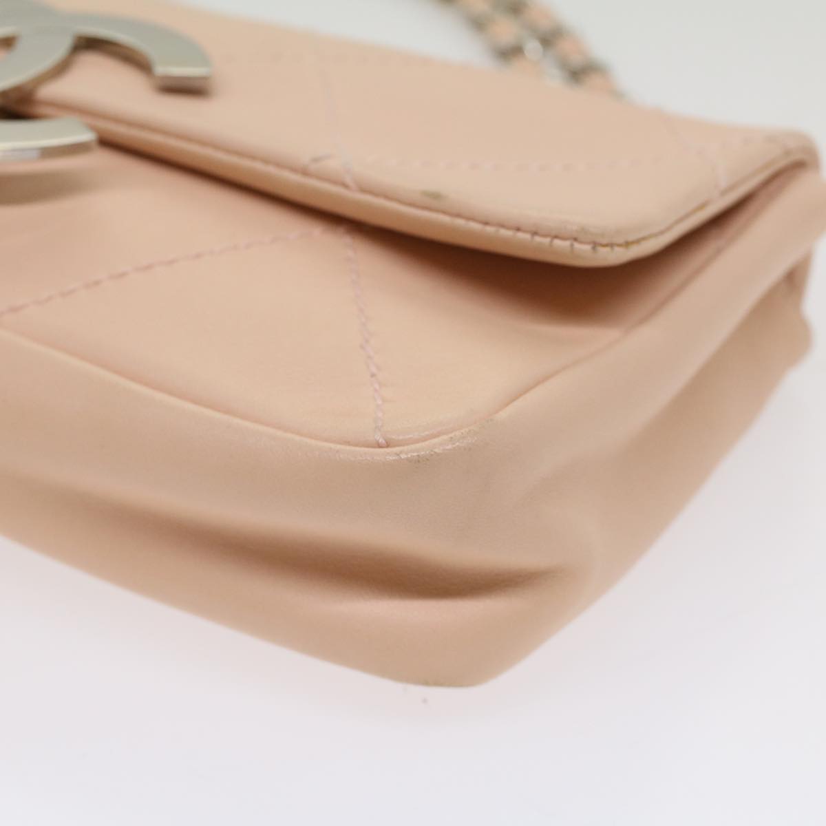 Top Quality Chanel Matelasse Chain Shoulder Bag Leather Pink CC Auth 53097