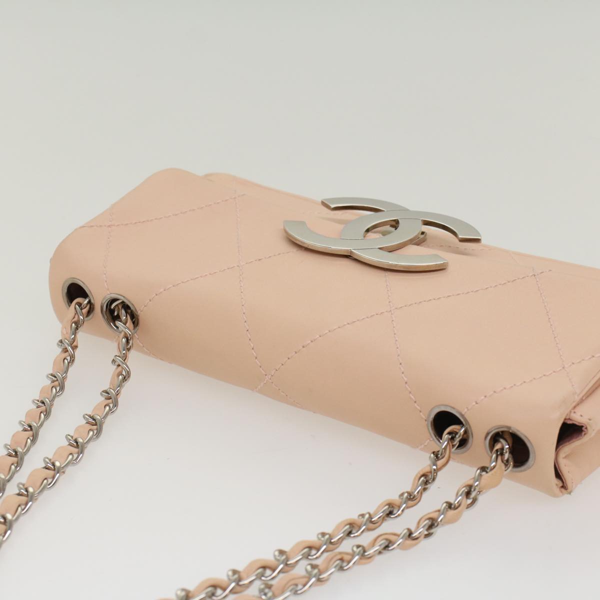 Top Quality Chanel Matelasse Chain Shoulder Bag Leather Pink CC Auth 53097