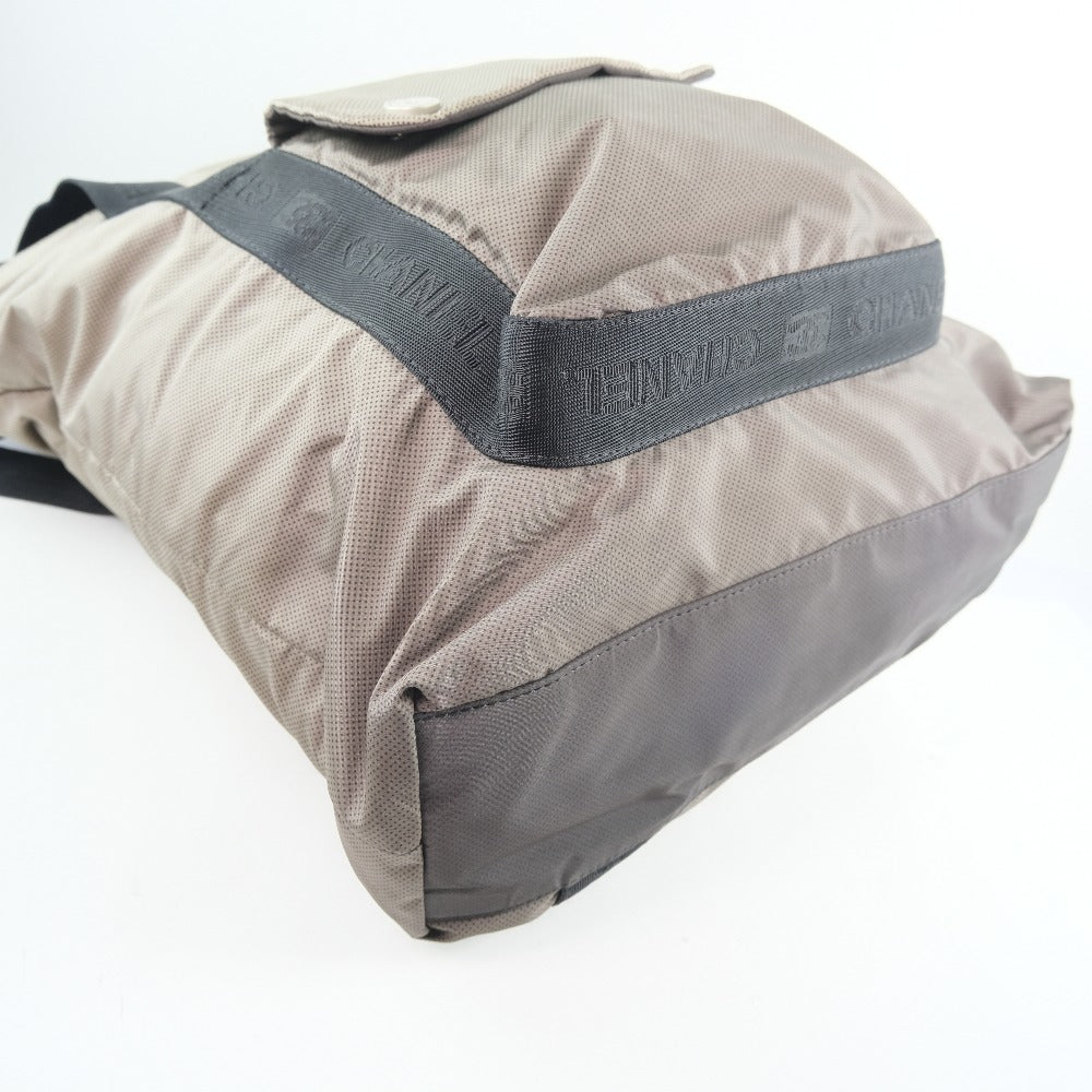 CHANEL Tote Bag Nylon Brown unisex(Unisex) Used