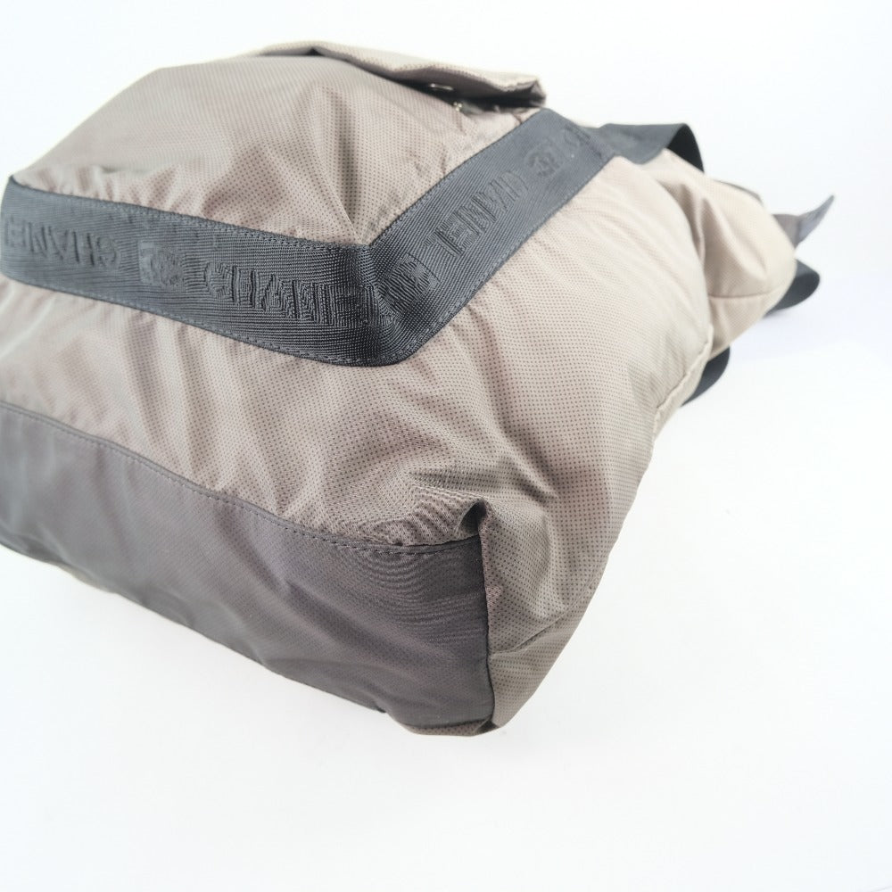 CHANEL Tote Bag Nylon Brown unisex(Unisex) Used