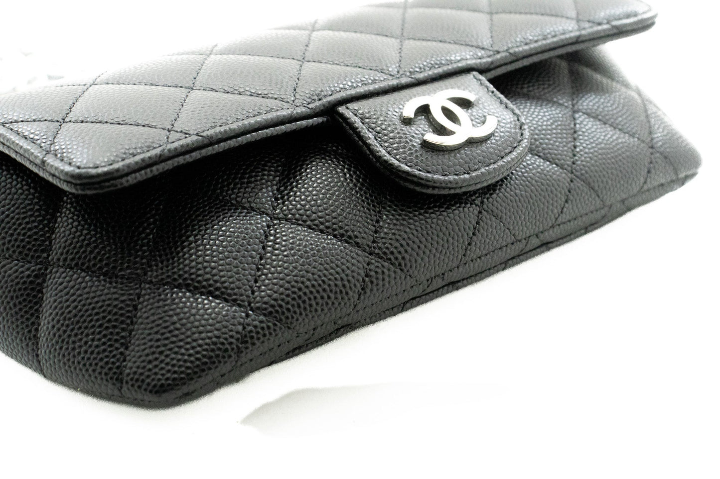 CHANEL Flap Phone Holder With Chain Bag Black Crossbody Clutch