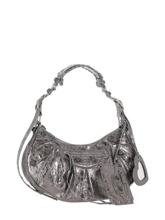 Luxury Balenciaga  Le Cagole Small Shoulder Bag Silver