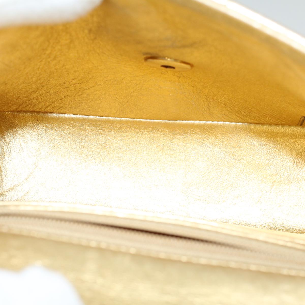 Top Quality Chanel Matelasse Turn Lock Chain Shoulder Bag Lamb Skin Gold CC Auth 53752A