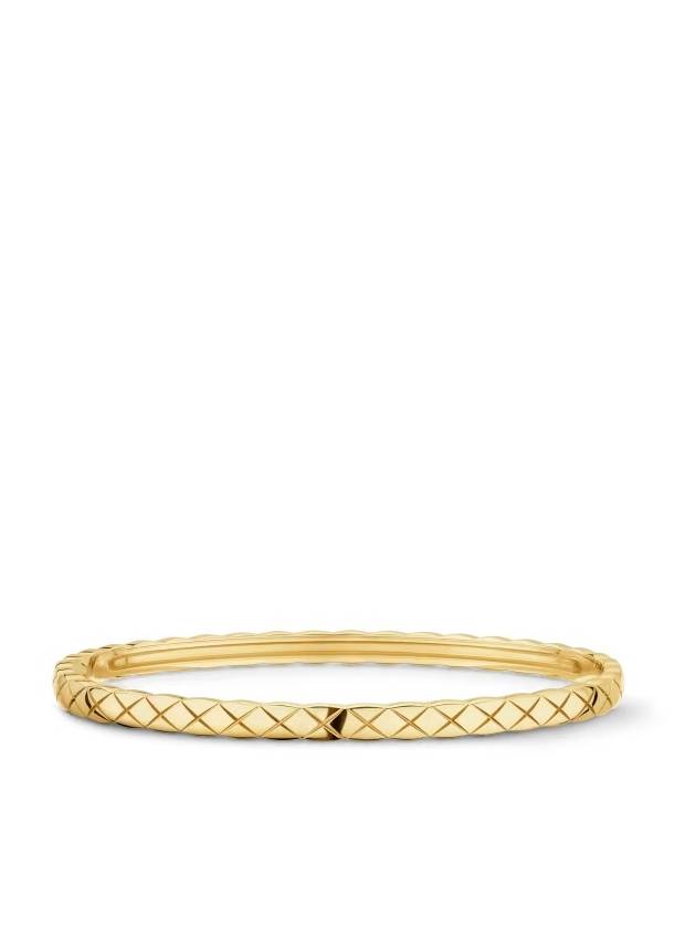 Coco Crush Quilted Diamond Motif Bracelet Gold Chanel