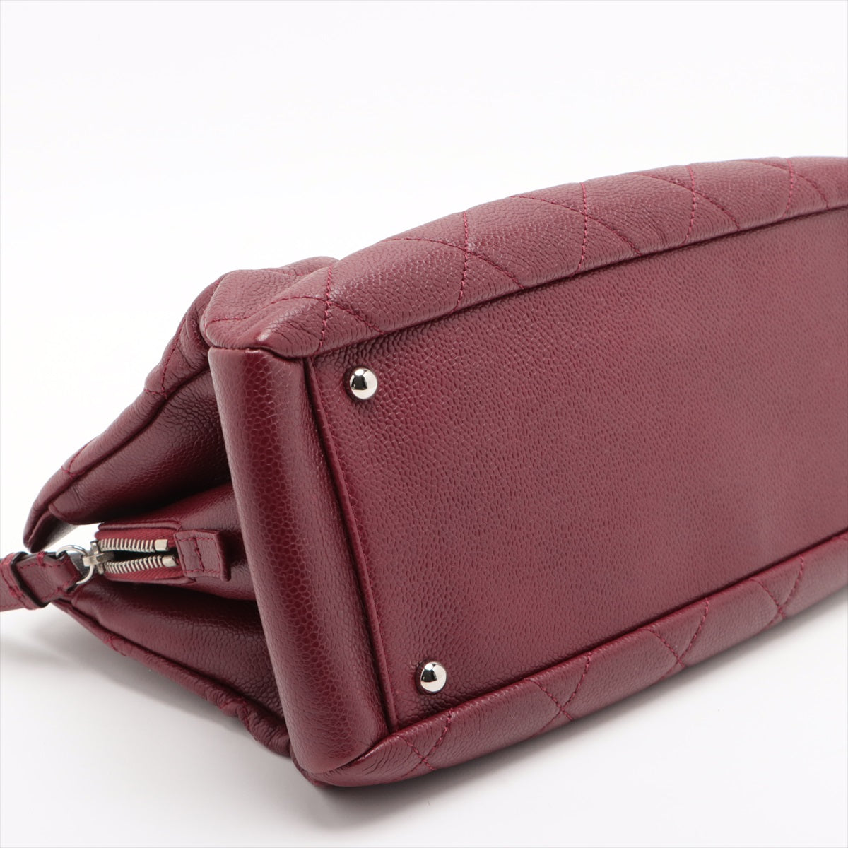 Chanel Matrasse Caviar S Tote Bag Coco Bordeaux Silver  14th