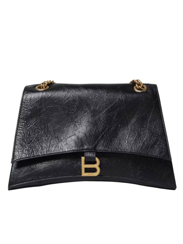 Luxury Balenciaga  Crush Medium Shoulder Bag Black