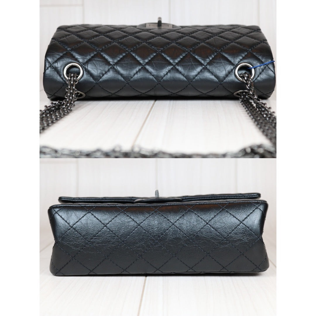 Rank A｜ CHANEL 2.55 Matelasse Small Black Chain Shoulder Bag Made in 2013-2014Year｜S24062101