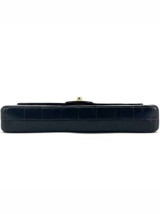 Lambskin chocolate bar baguette shoulder bag Chanel