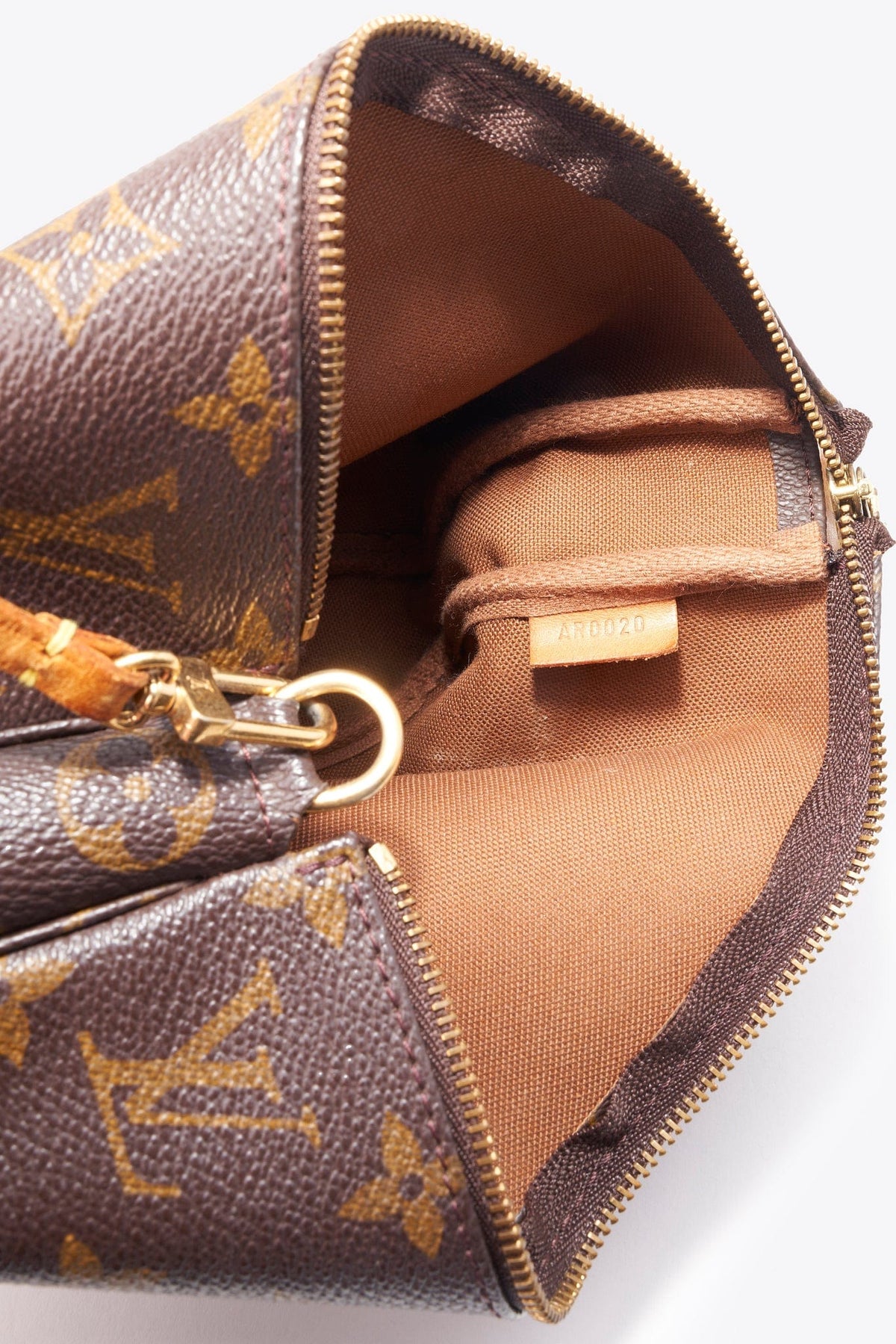 Louis Vuitton Pochette Bag In Brown Monogram Coated Canvas