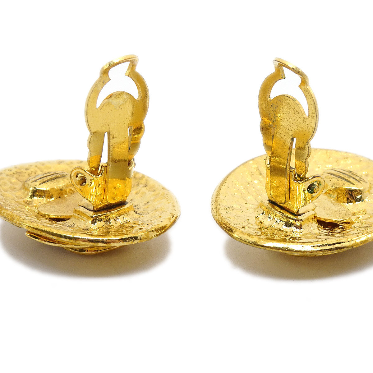 Chanel 1994 Oval Earrings Gold Small