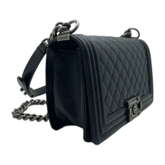 Boy Flap Medium Caviar Quilted Black RHW