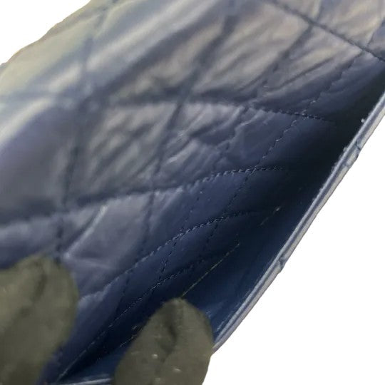 2.55 Reissue Flap Mini Aged Calfskin Quilted Navy Blue