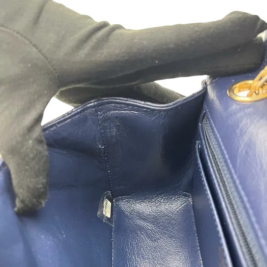 2.55 Reissue Flap Mini Aged Calfskin Quilted Navy Blue
