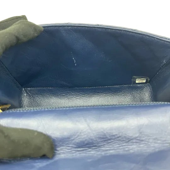 2.55 Reissue Flap Mini Aged Calfskin Quilted Navy Blue