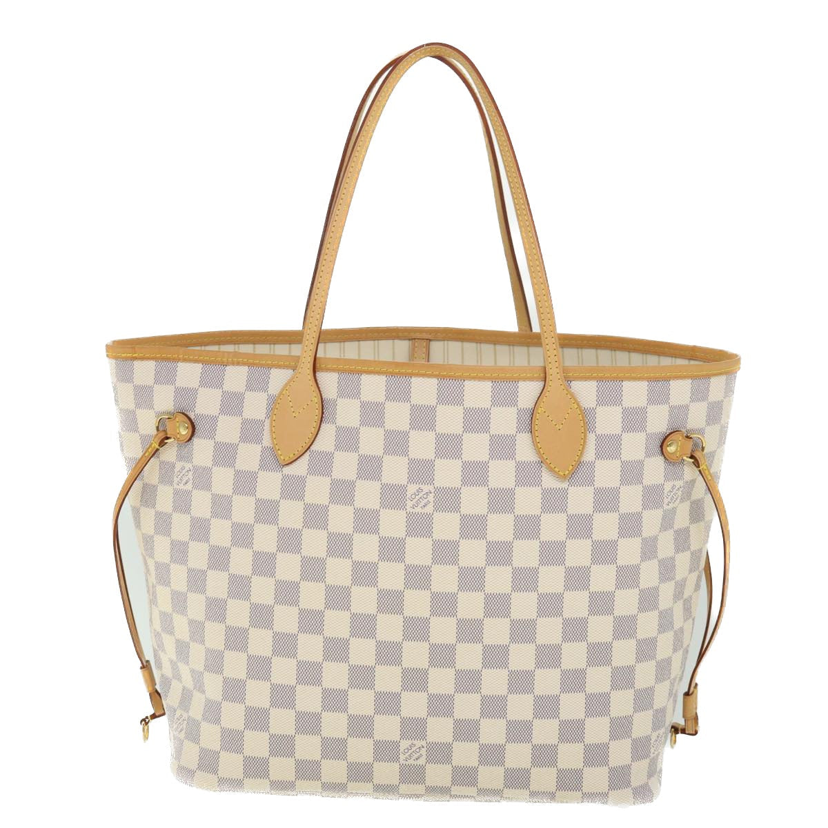 LOUIS VUITTON Damier Azur Neverfull MM Tote Bag N41605 LV Auth 54291A