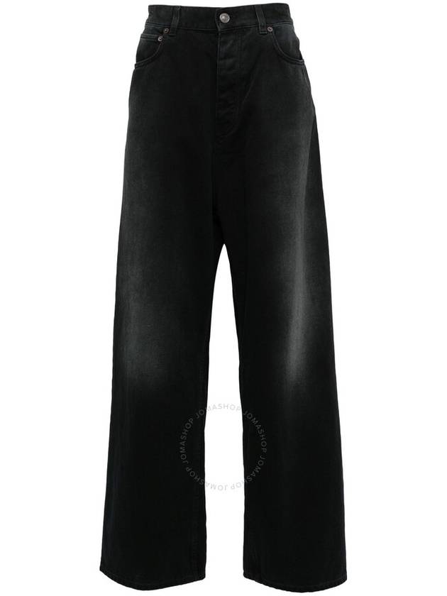 Luxury Balenciaga  Denim Straight Pants 767977TNW111672 SUNBLEACHED BLACK