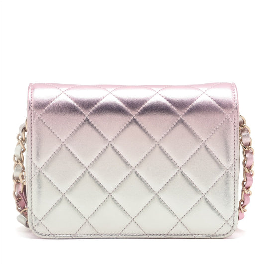 Chanel Lambskin  Chain Shoulder Bag  Pink G  AS3002