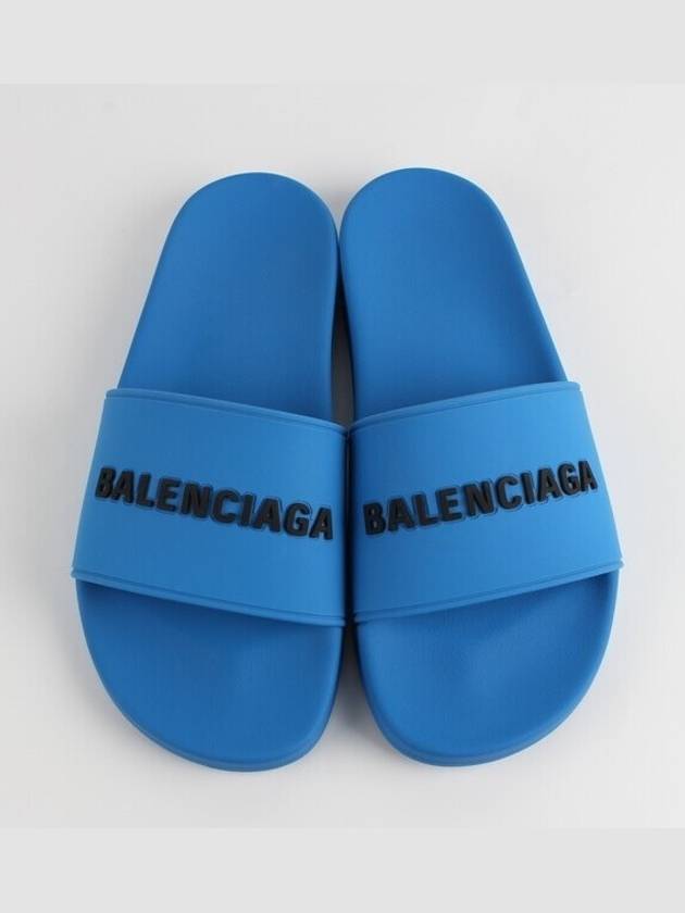 Luxury Balenciaga  logo slippers blue 40 250