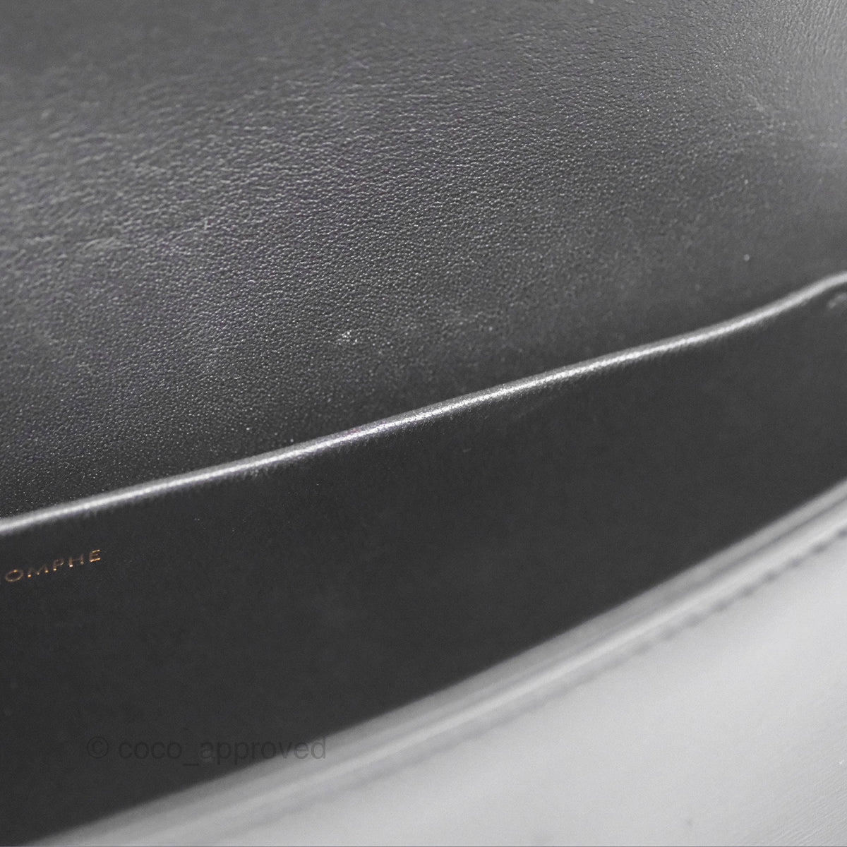 Celine Triomphe Shoulder Bag Black Calfskin