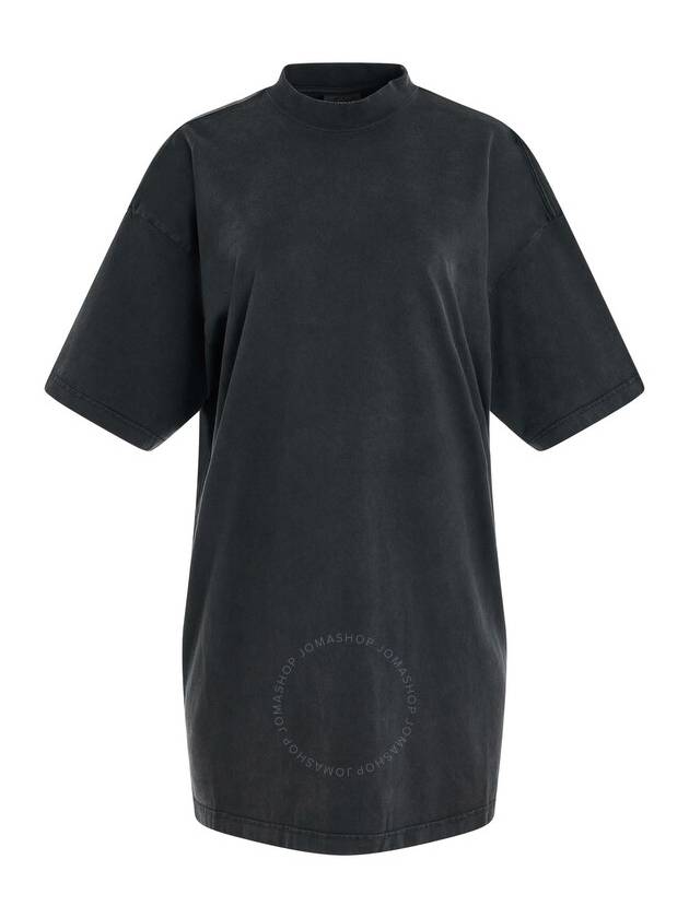 Luxury Balenciaga  Women's BLACK logo print t-shirt 739037 TPVU4 1569