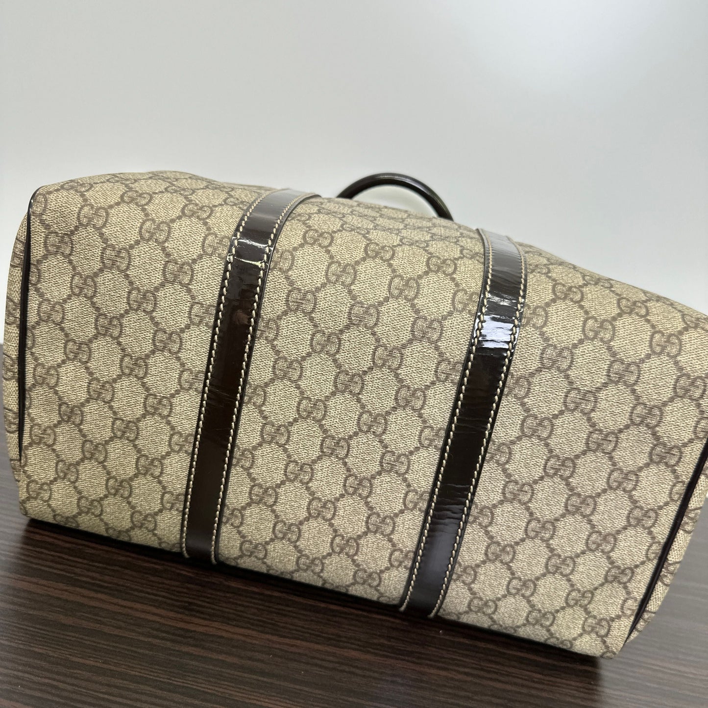 Gucci GG Supreme Top Handle Bag - Brown Handle Bags, Handbags LB