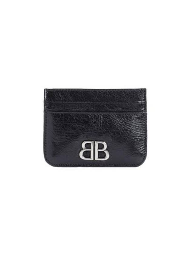Luxury Balenciaga  BB Logo Card Wallet Black