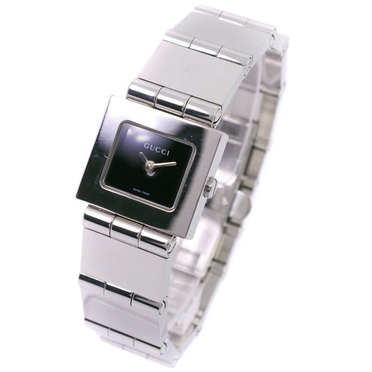 GUCCI Watches Quartz 600L Stainless Steel Silver black dial Women Used