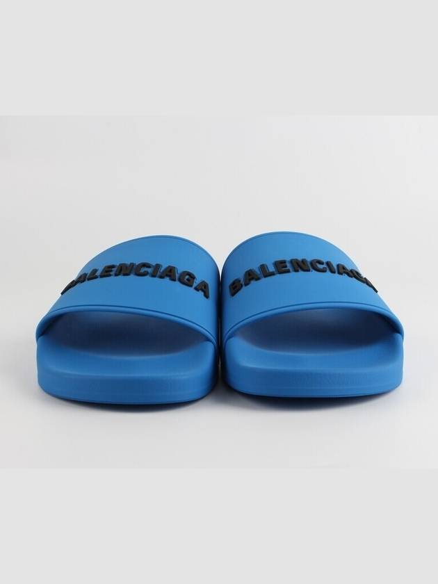 Luxury Balenciaga  logo slippers blue 40 250