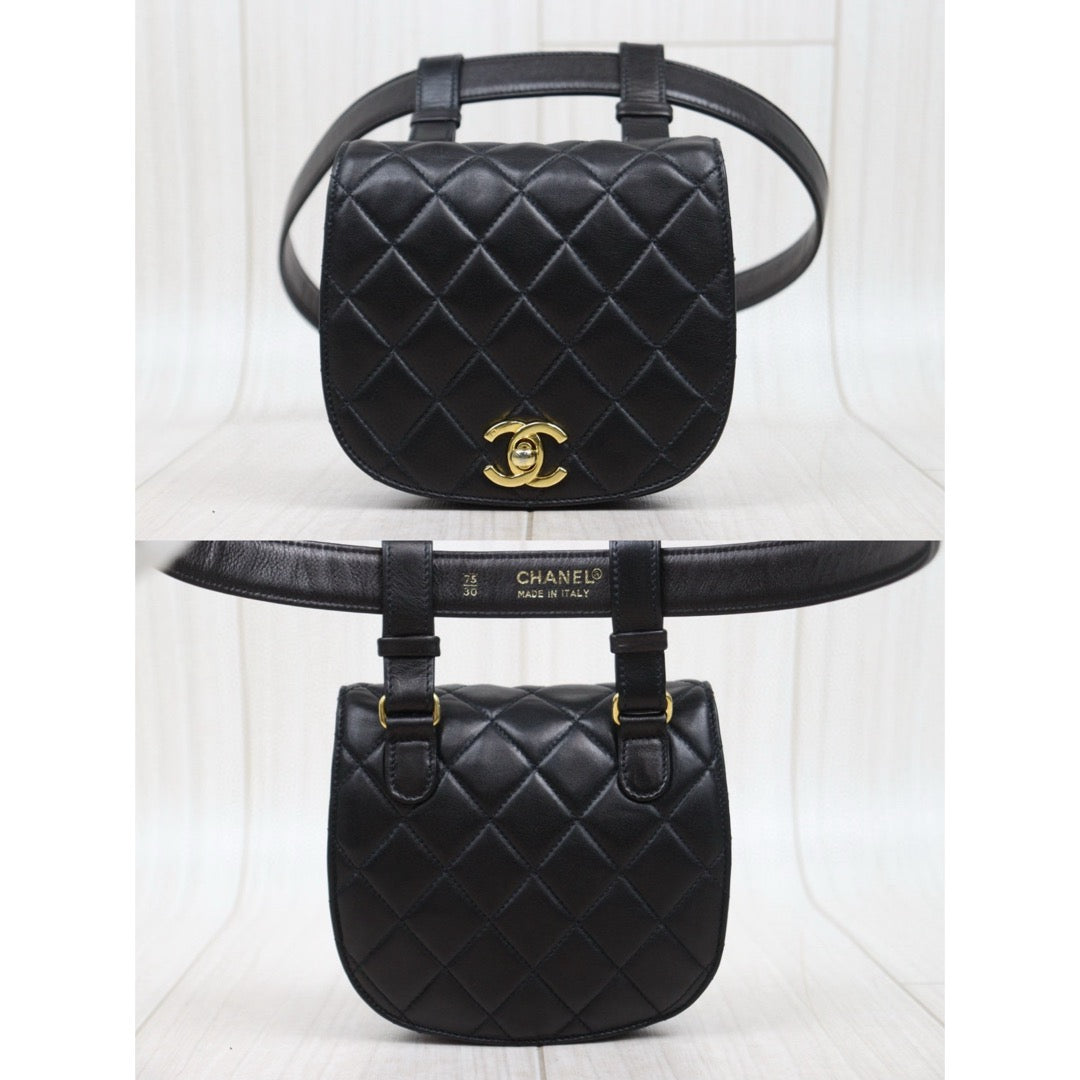 Rank A ｜ CHANEL  Matrasse Lambskin Waist Bag ｜P25051609