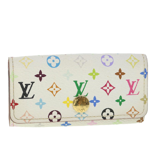 LOUIS VUITTON Monogram Multicolor Multi Cles 4 Keys Case White M60043 Auth 55115