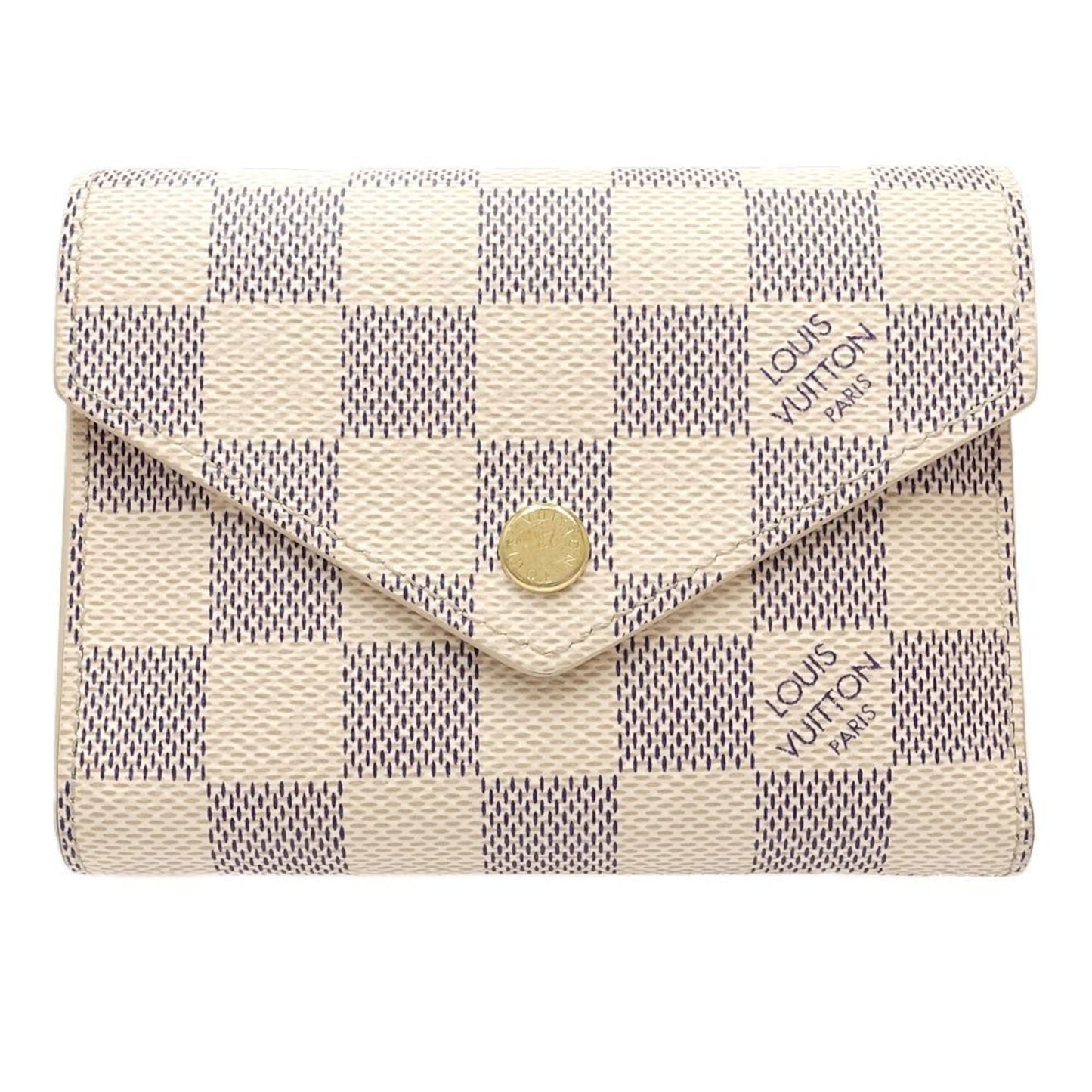 Louis Vuitton Damier Azur Damier Azur Rose Ballerine Damier Azur Wallet (Tri-Fold)