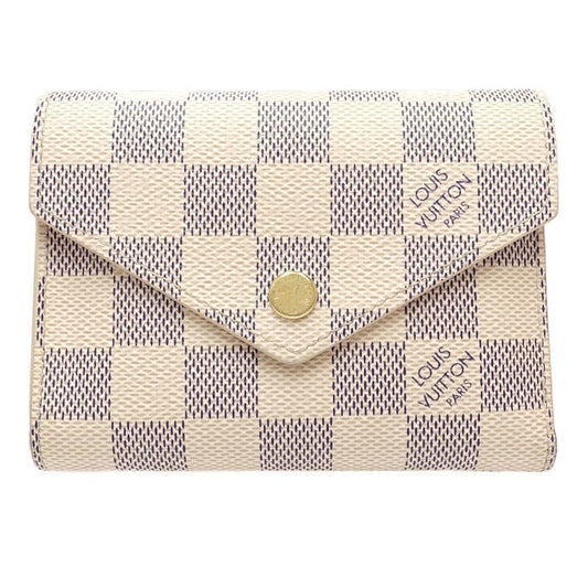 Louis Vuitton Damier Azur Damier Azur Rose Ballerine Damier Azur Wallet (Tri-Fold)