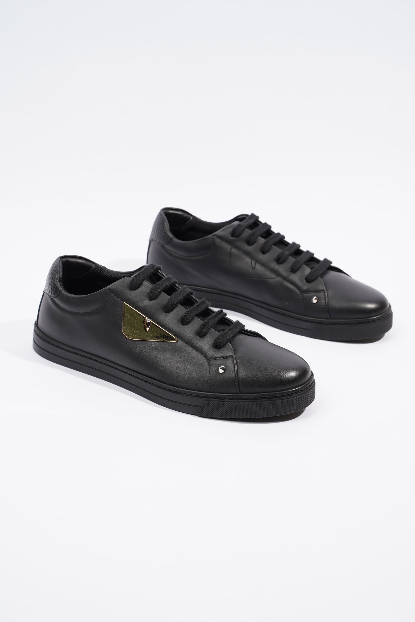 Fendi Monster Eye Sneaker Black Leather EU 39 UK 6