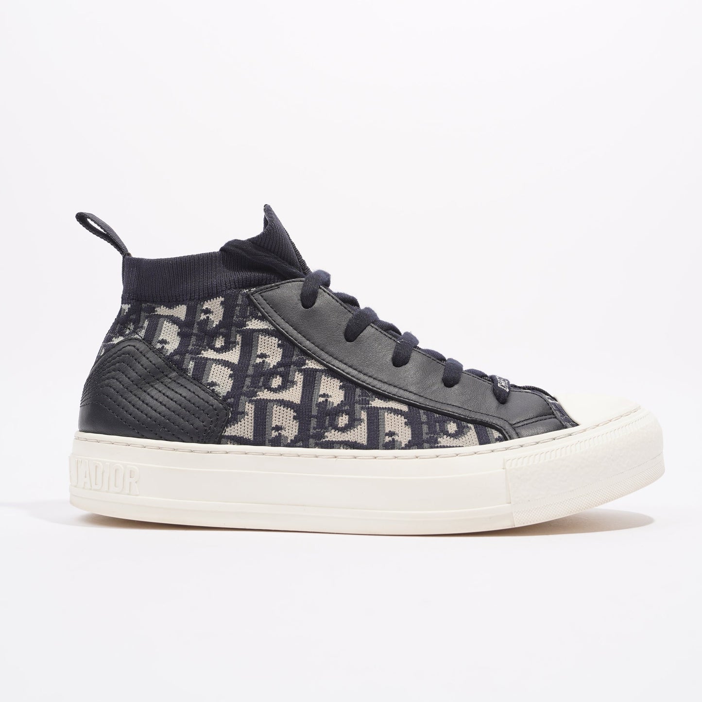 Christian Dior Walk 'n' Dior High-top Navy Oblique / White Fabric EU 38.5 UK 5.5