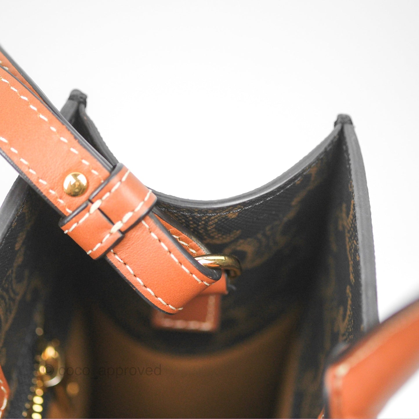 Celine Small Vertical Cabas Tote Triomphe Canvas Tan